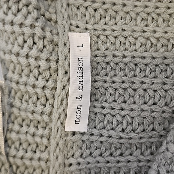 moon & madison Sage Green Cowl Neck Sweater - Picture 7 of 8